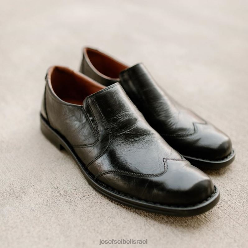 il Josef Seibel גברים דאגלס נעלי החלקה שָׁחוֹר VJ4P4313