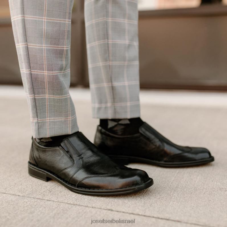 il Josef Seibel גברים דאגלס נעלי החלקה שָׁחוֹר VJ4P4313