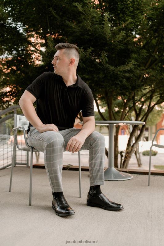 il Josef Seibel גברים דאגלס נעלי החלקה שָׁחוֹר VJ4P4313